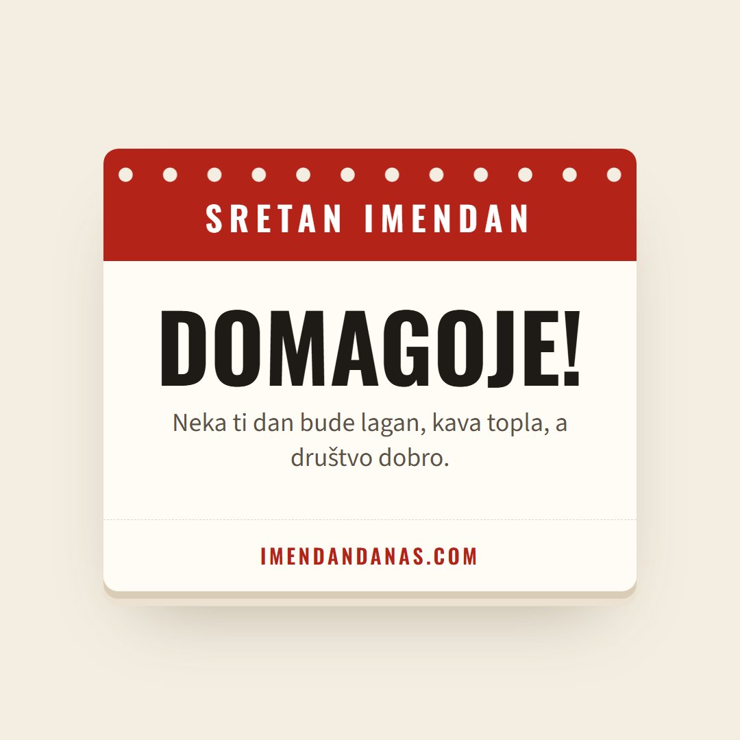 Čestitka: Sretan imendan, Domagoje!