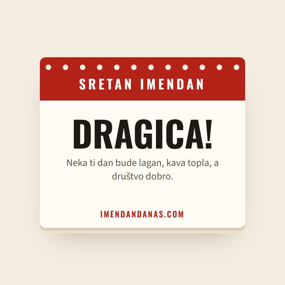 Čestitka: Sretan imendan, Dragica!