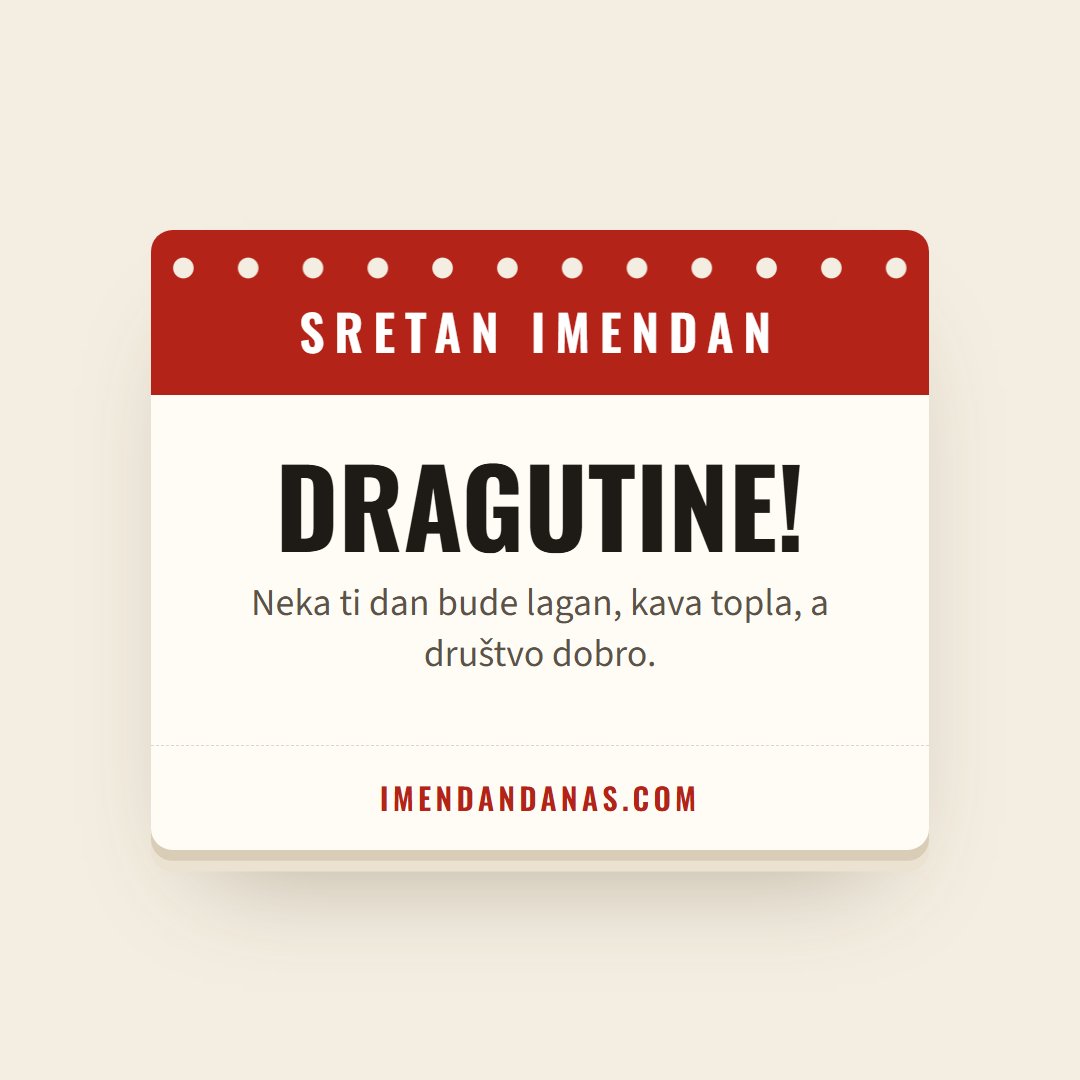 Čestitka: Sretan imendan, Dragutine!