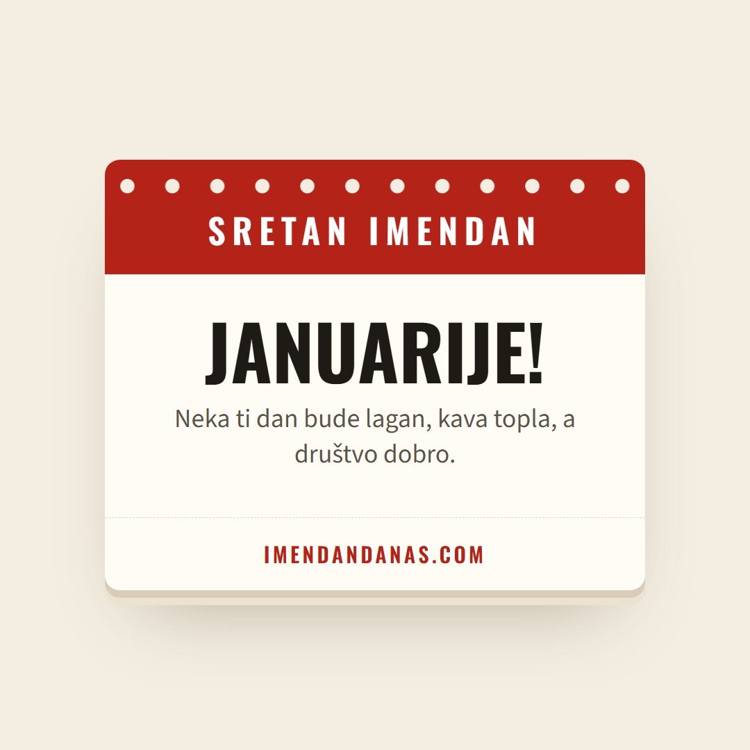 Čestitka: Sretan imendan, Januarije!