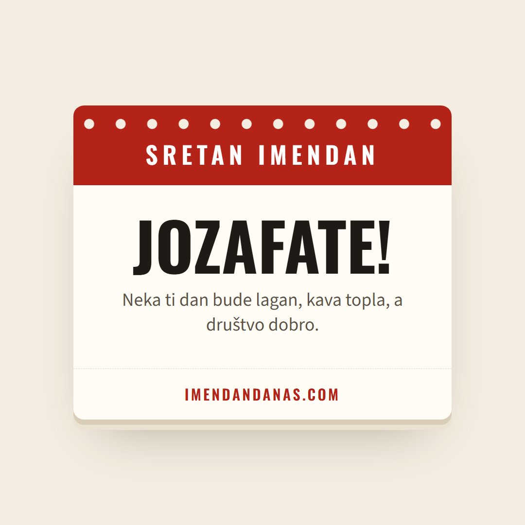 Čestitka: Sretan imendan, Jozafate!