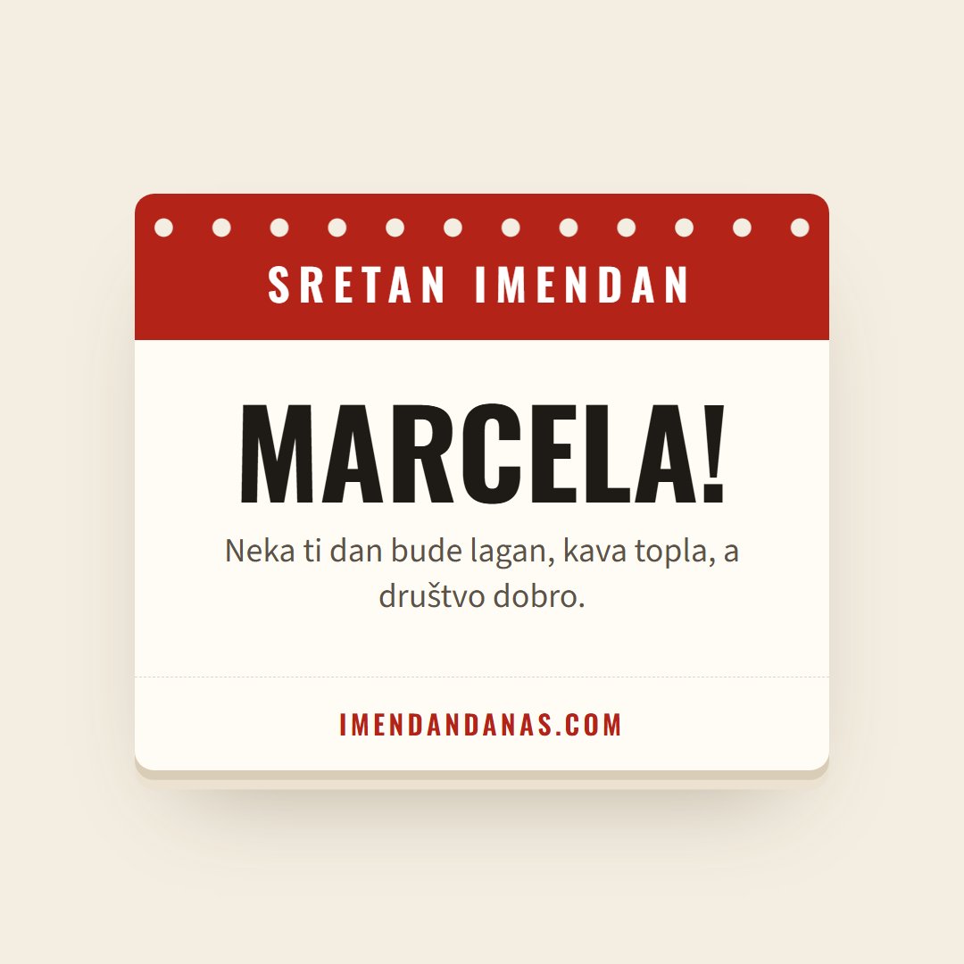 Čestitka: Sretan imendan, Marcela!