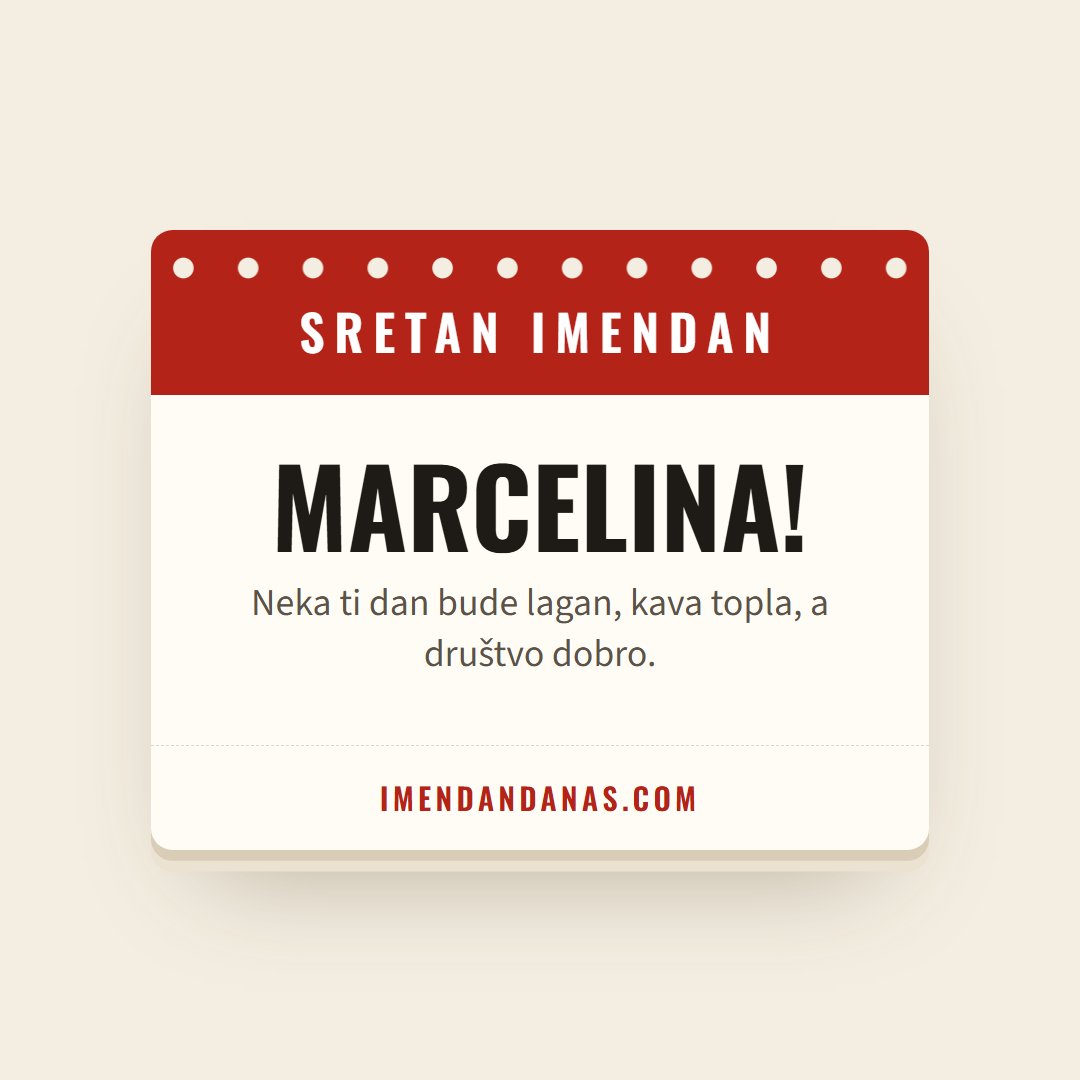 Čestitka: Sretan imendan, Marcelina!
