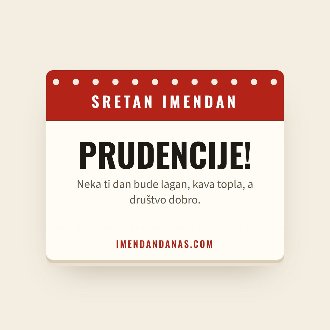 Čestitka: Sretan imendan, Prudencije!
