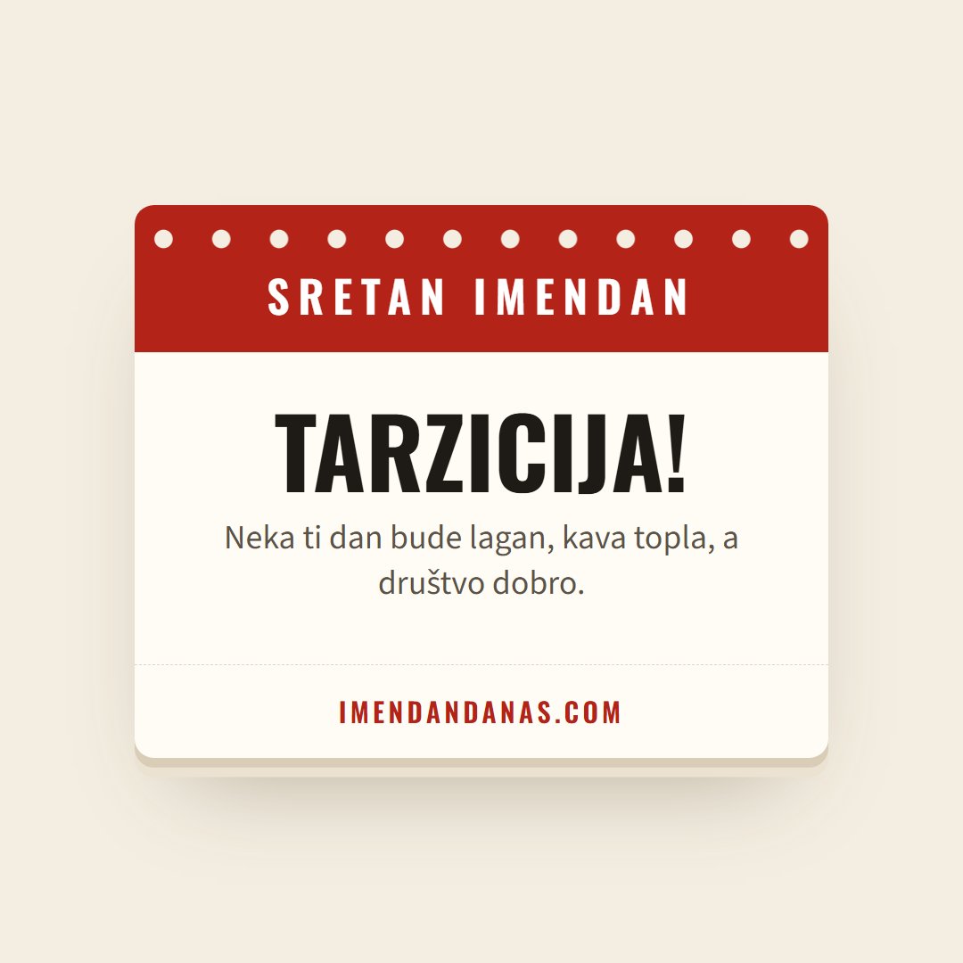 Čestitka: Sretan imendan, Tarzicija!