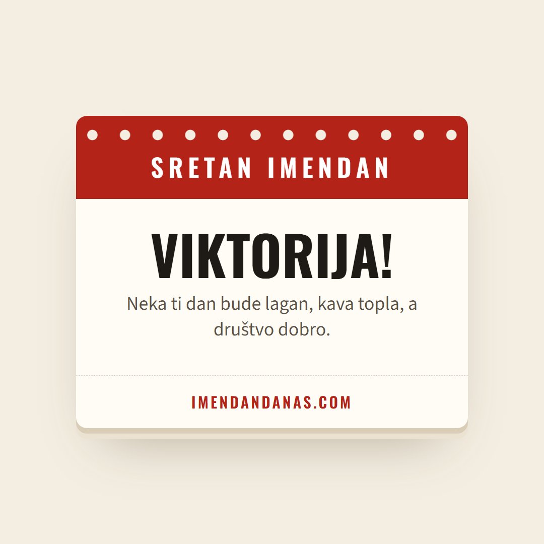 Čestitka: Sretan imendan, Viktorija!