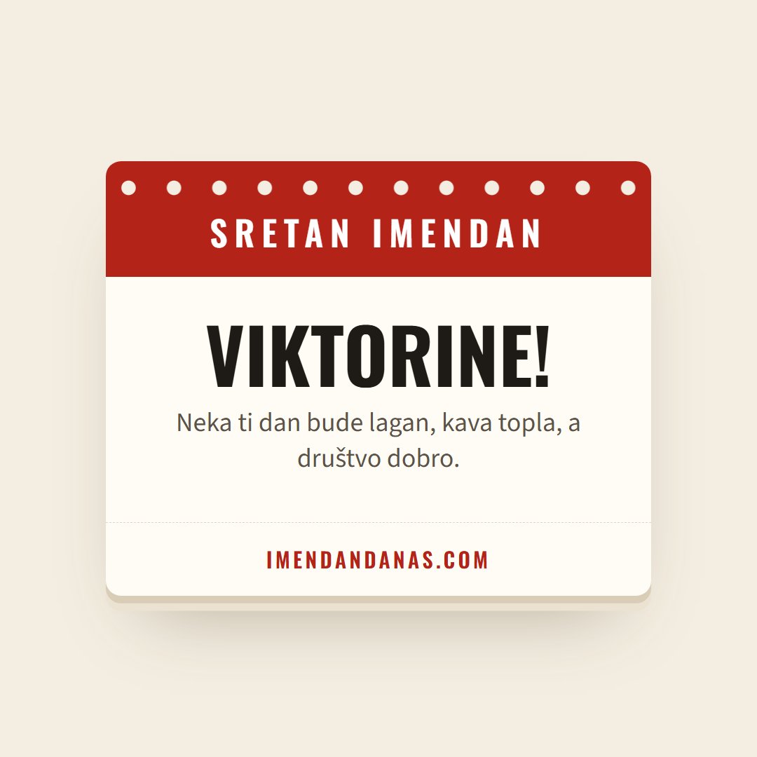 Čestitka: Sretan imendan, Viktorine!