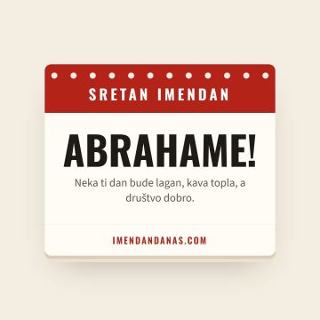 Sretan imendan, Abraham