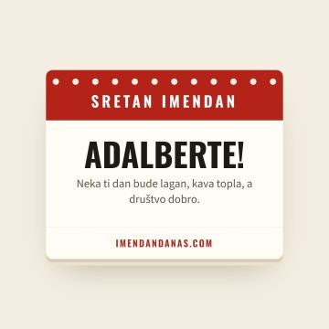 Sretan imendan, Adalbert