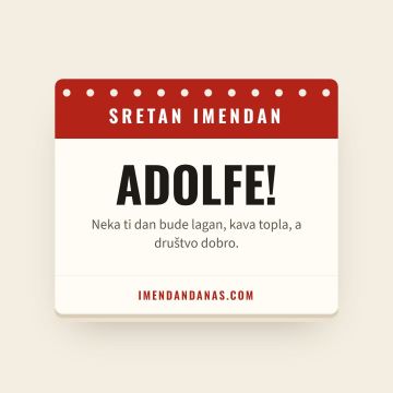 Sretan imendan, Adolf