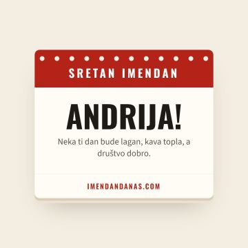 Sretan imendan, Andrija