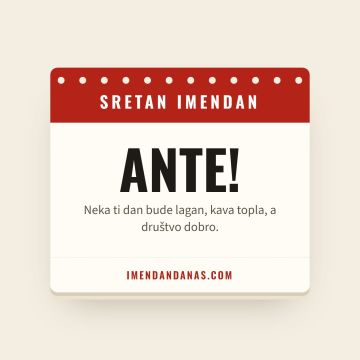 Sretan imendan, Ante