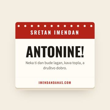 Sretan imendan, Antonin