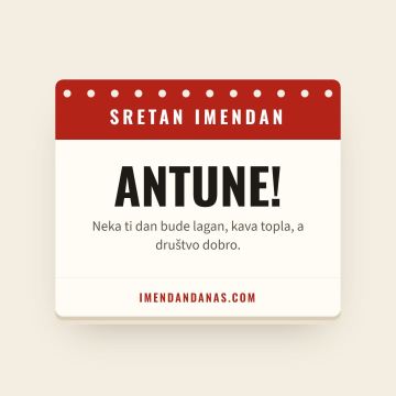 Sretan imendan, Antun