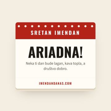 Sretan imendan, Ariadna