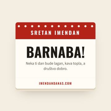 Sretan imendan, Barnaba