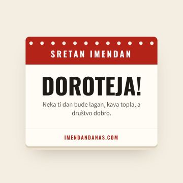 Sretan imendan, Doroteja