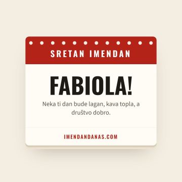 Sretan imendan, Fabiola
