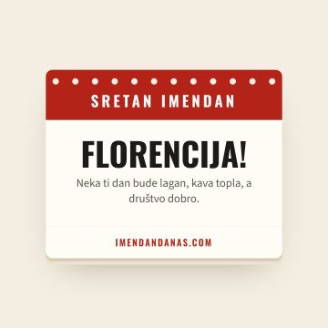 Sretan imendan, Florencija