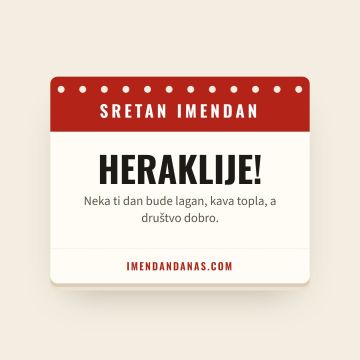 Sretan imendan, Heraklije