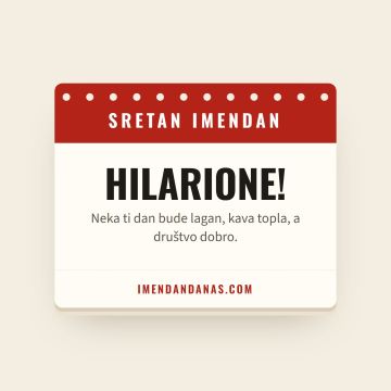 Sretan imendan, Hilarion