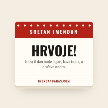 Sretan imendan, Hrvoje
