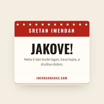 Sretan imendan, Jakov