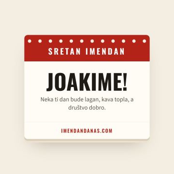 Sretan imendan, Joakim