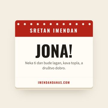 Sretan imendan, Jona