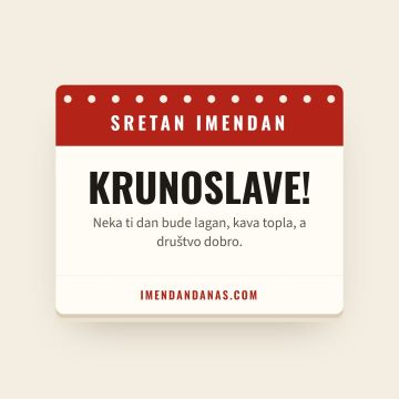 Sretan imendan, Krunoslav