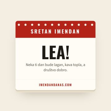 Sretan imendan, Lea