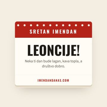 Sretan imendan, Leoncije