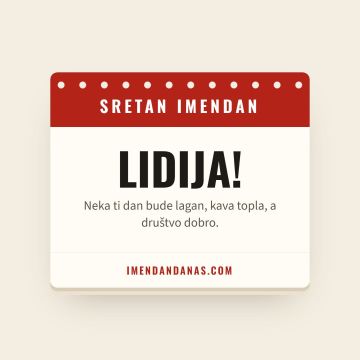 Sretan imendan, Lidija
