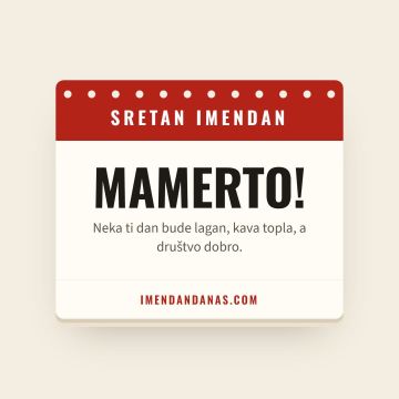 Sretan imendan, Mamerto