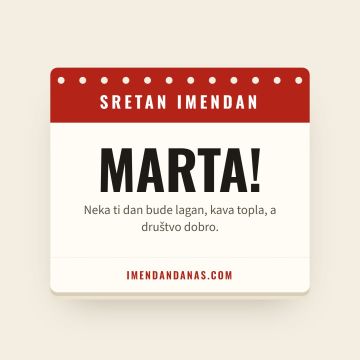 Sretan imendan, Marta