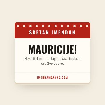 Sretan imendan, Mauricije