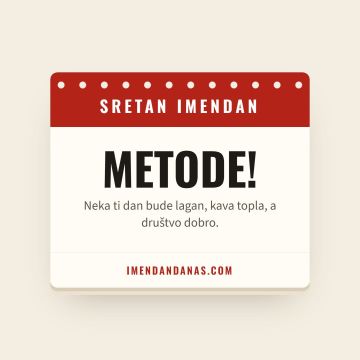 Sretan imendan, Metod