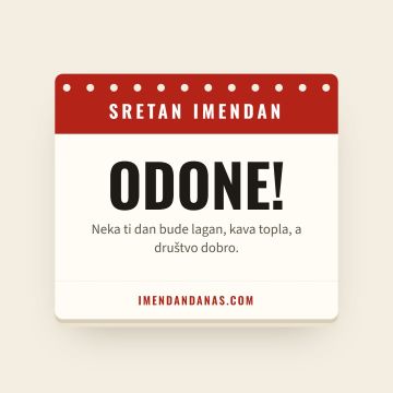 Sretan imendan, Odon