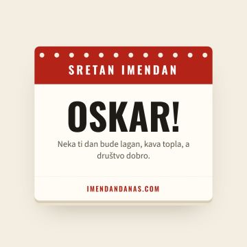 Sretan imendan, Oskar