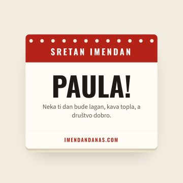 Sretan imendan, Paula