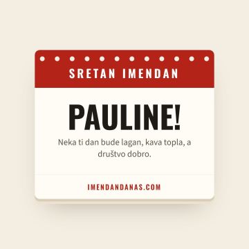 Sretan imendan, Paulin