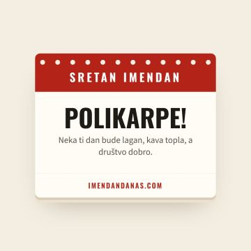 Sretan imendan, Polikarp