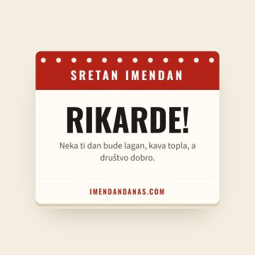 Sretan imendan, Rikard