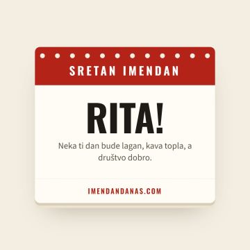 Sretan imendan, Rita