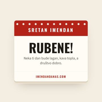 Sretan imendan, Ruben