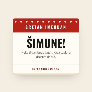 Sretan imendan, Šimun