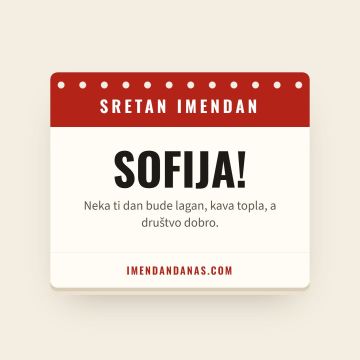Sretan imendan, Sofija