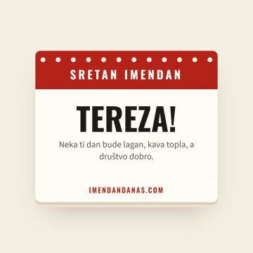Sretan imendan, Tereza