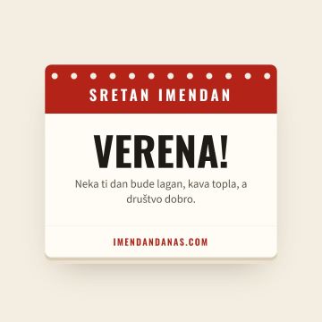 Sretan imendan, Verena