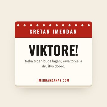 Sretan imendan, Viktor
